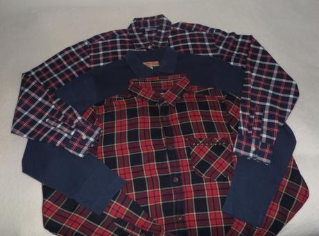 Káro košeľa+ tričko s golierikom veľ.152, 140–152