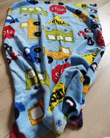 Flísová dečka s autíčkami 100x75cm, 