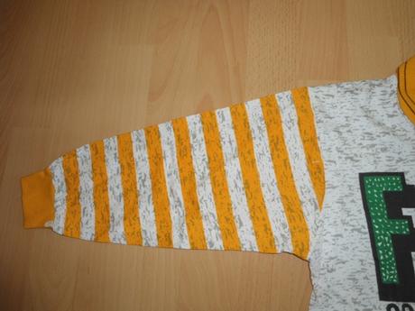 Žlto - biele uni tričko, 146