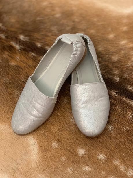 Strieborné topánky slip on, 39