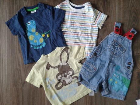 Nenosené trička + kraťase, 62