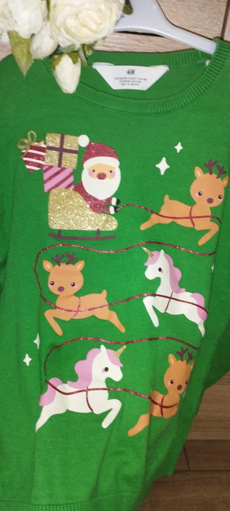 Vianočný sveter, h&m,122