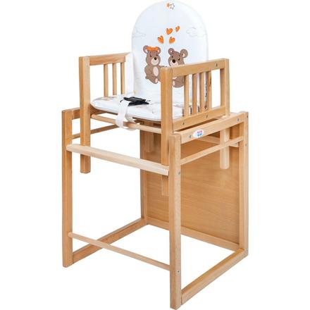 Buková stolička plastový pultík,