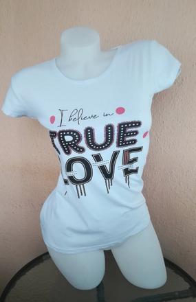 Tričko biele, bavlnené, veľkosť s, s