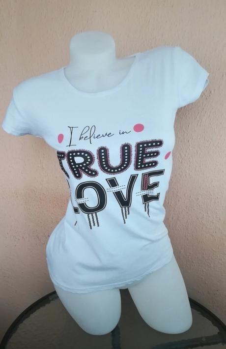 Tričko biele, bavlnené, veľkosť s, s