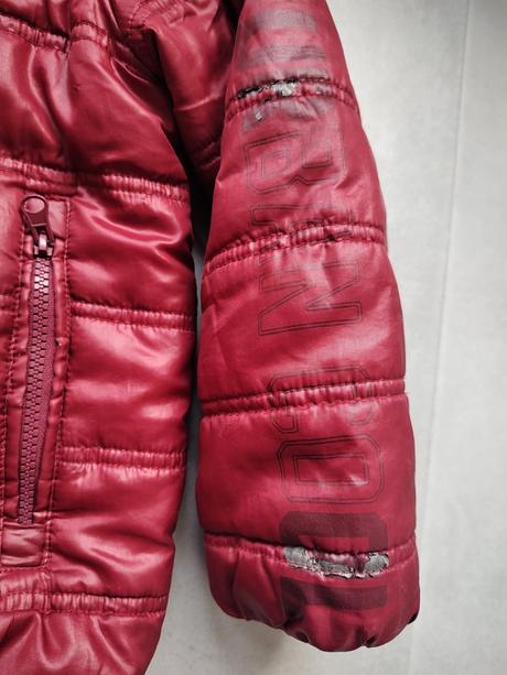 Zimná červená bunda / vetrovka, 128