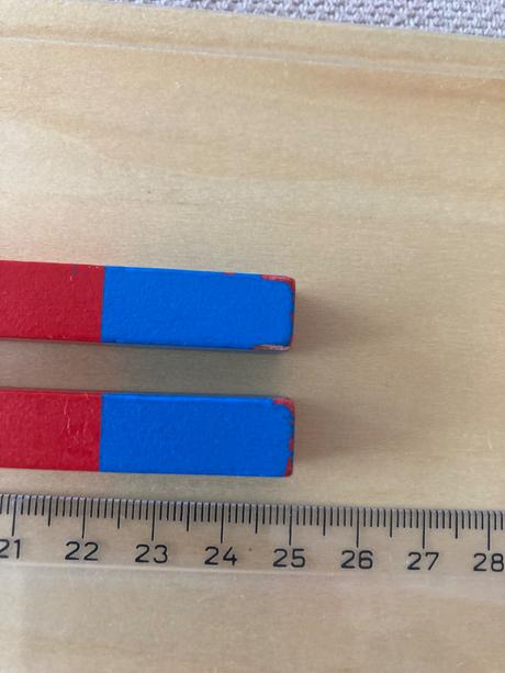 Montessori číselné, červenomodré tyče 25cm, 