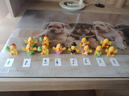 Figúrky veľkonočné kuriatka,