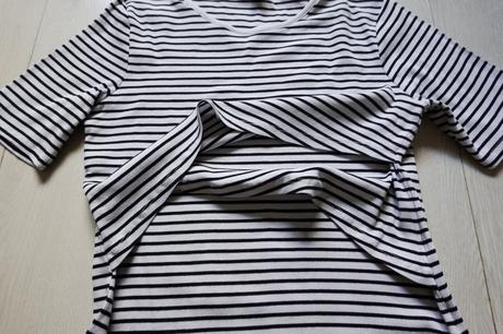 Vrúbkované tehotenské tričko h&m mama, h&m,l