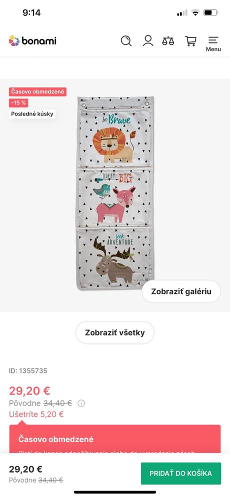 Organizér na stenu závesný zn.3 sprouts, 