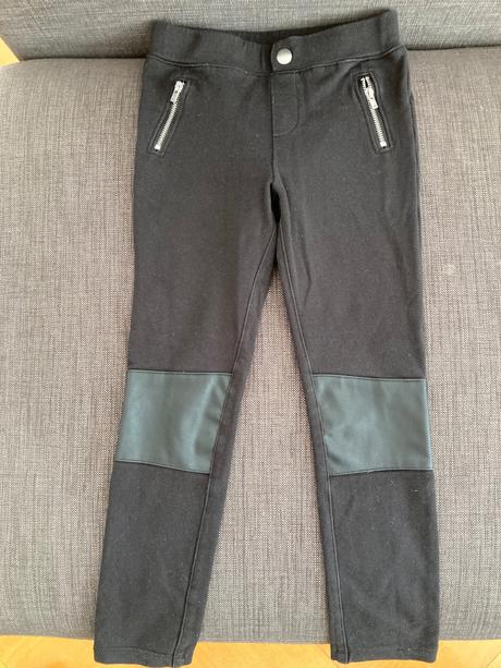 Legíny s koženkovými kolenami 116, h&m,116