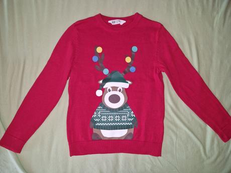 Vianocny pulovrik h&m 122/128, h&m,128