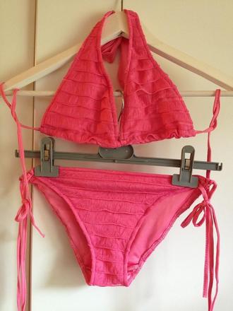 Plavky dvojdielne ružové s/m, m