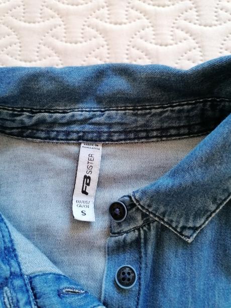 Dievčenská riflová košeľa, s