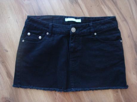 Čierna, riflová minisukňa zn. terranova, terranova,s