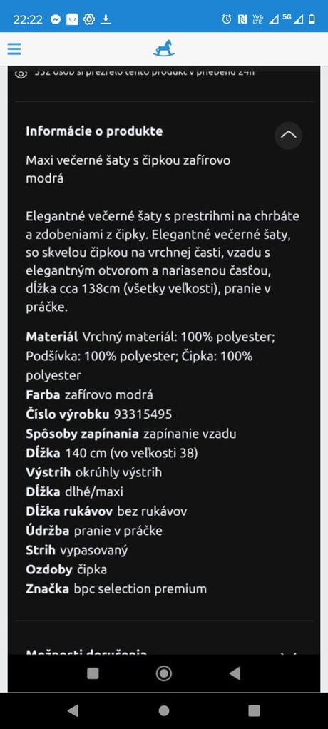 Krásne šaty s visačkou, bonprix,52