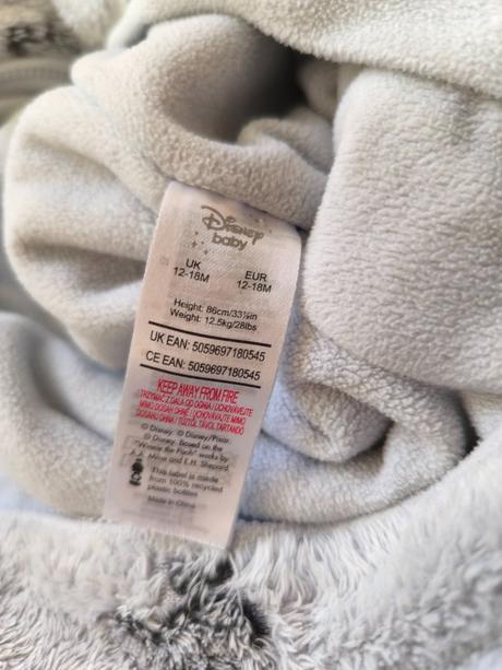 Zimný overal mickey mouse 12 - 18 m, disney,86