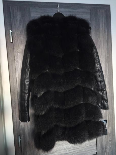 Kozeny kabat s pravou hustou kozusinou z lisky, m