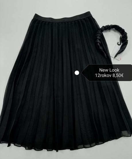 Čierna plisovaná sukňa, new look,152