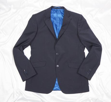 Kvalitné tmavomodré sako couture f, 50