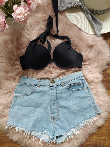 Čierny dámsky vrch plaviek, m