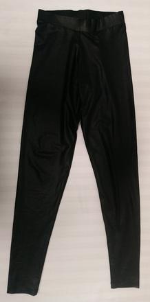 Dámske lesklé čierne elastické legíny, pieces, xs, xs