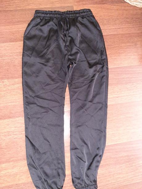 Saténové nohav8ce., xs