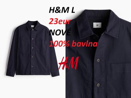 Košeľa hm tmavomodrá, h&m,l