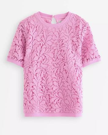 Vyšívaný top s krátkym rukávom, lindex,36 / s