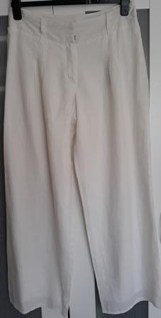 Biele letne platnove nohavice velkost m, m