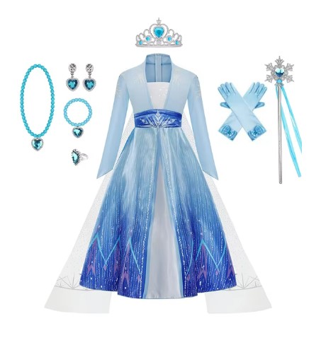 Elza 2 frozen cestovný kostým šaty ľadové kráľovst,