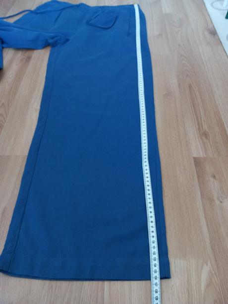 Modré linen blend nohavice reserved 40/l, reserved,l