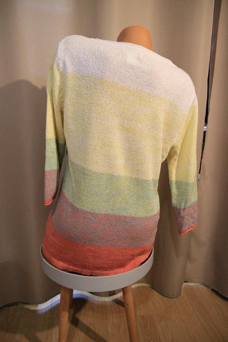 Farebný pletený sveter, l/xl, l