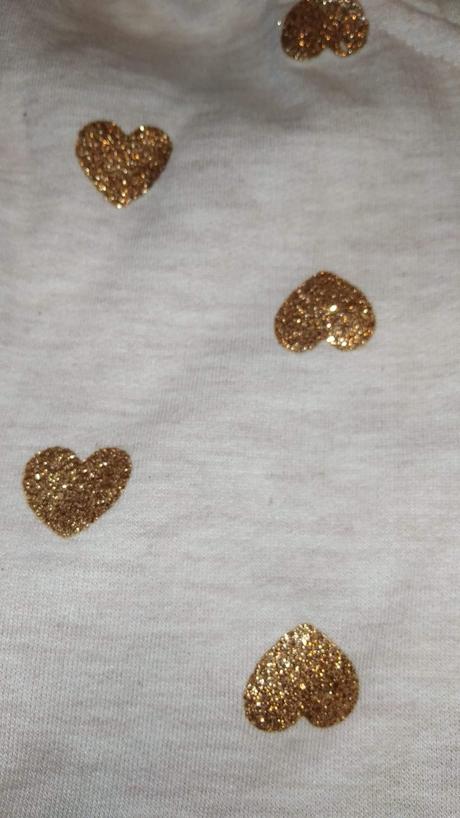 Mikina so zlatými srdiečkami - veľ. 104, 104