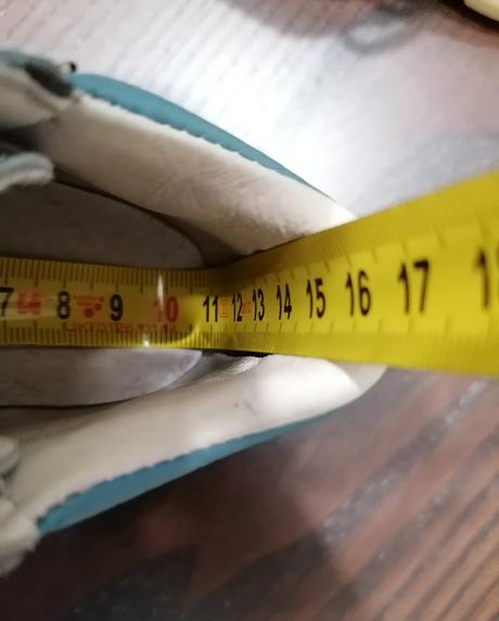 Modré kožené topánočky, santé,19