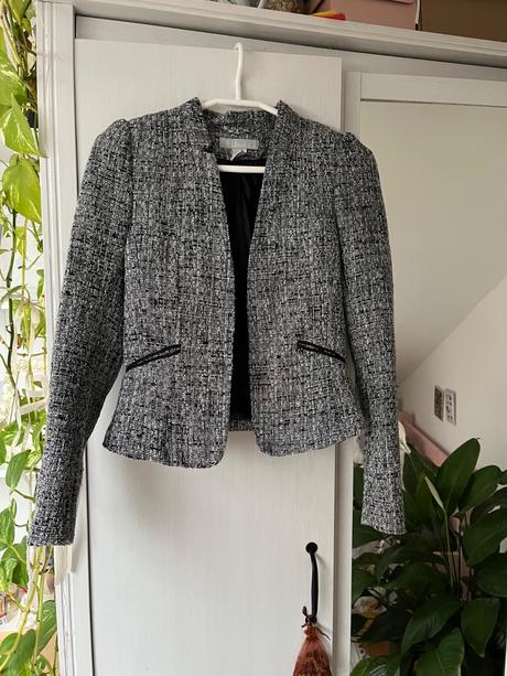 Čierne sako/ čierny blejzer vintage, h&m,xs