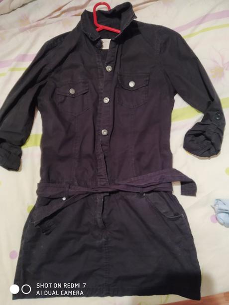 Cierne košeľové šaty, h&m,40