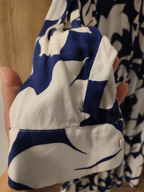 Šaty - dlhá košeľa modro biela, 46