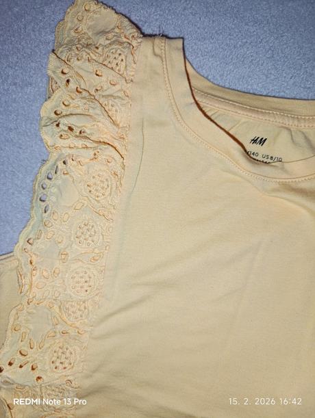 Marhuľové tielko s madeirou, h&m,134