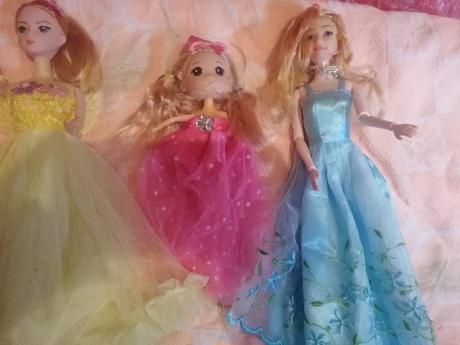 Babiky barbie zlta, ruzova, modra,