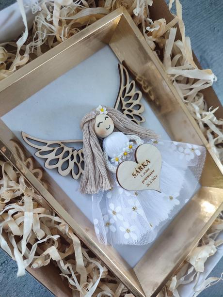 Macrame anjelik na prvé sväté prijímanie, 