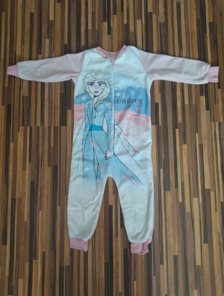 Teply pyzamkovy overal pre malu elzu, disney,98