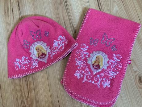 Súprava šál čiapka barbie, 