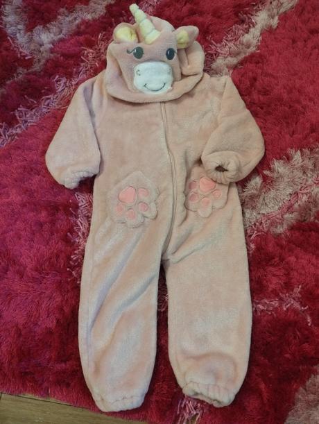 Flaušový overal jednorožec, 98