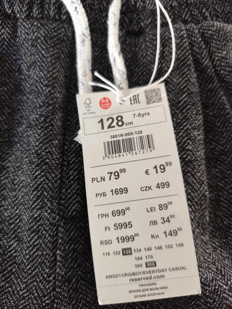 Nohavice pohodlné, reserved,128