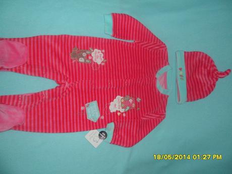 Nenosené zamatové dupačky s čiapkou - overal, early days,74