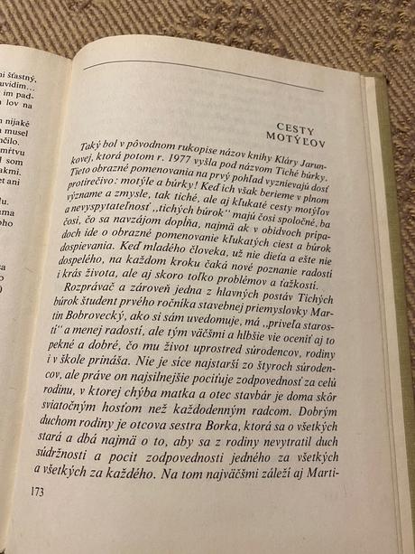 Stará retro kniha klára jarunková tiché búrky 1988, 