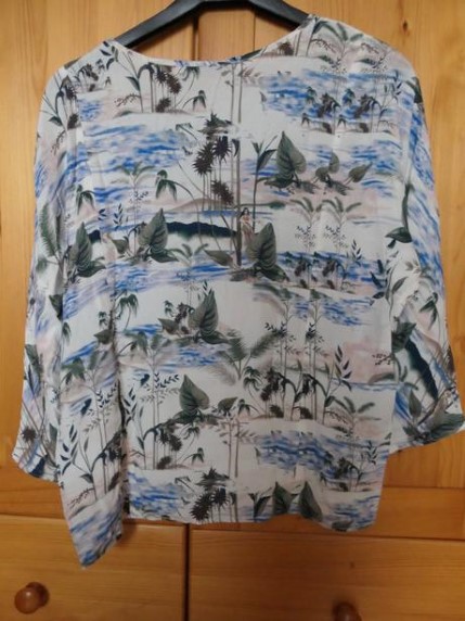 Oui nautical palm original dovolenkova top/bluzka, s