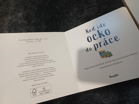 Kniha ocko ide do prace, mamka ide do prace,