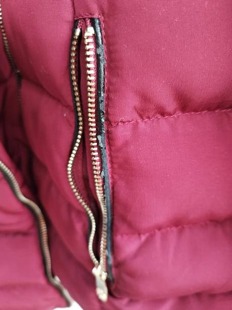 Bordový zimný kabát, xl